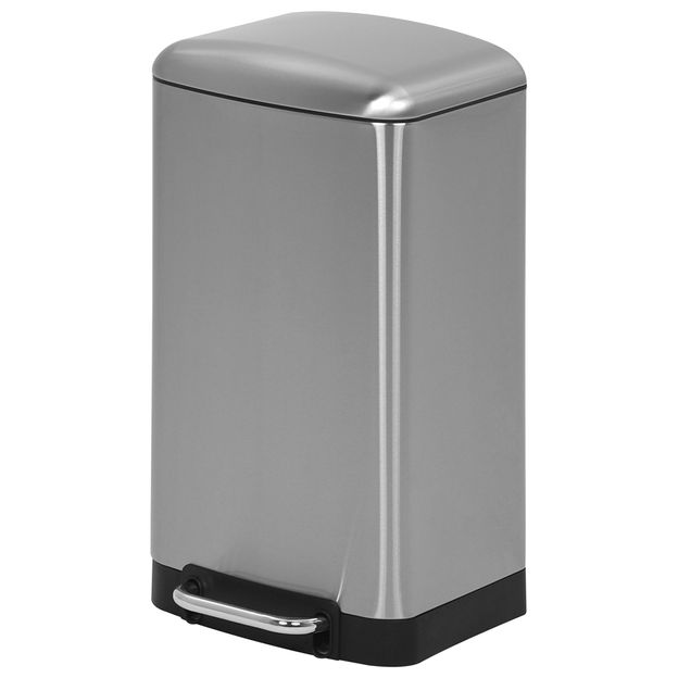 LIXEIRA-C-PEDAL-30-L-INOX-PRETO-SILENT