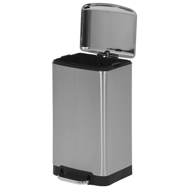 LIXEIRA-C-PEDAL-30-L-INOX-PRETO-SILENT