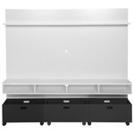 Branco/preto - CELL PAINEL TV204 C/ CAIXAS ORGANIZADORA