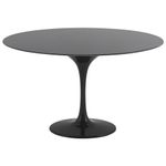 Preto brilhante/preto são gabriel - TULIPE MESA OVAL 1,60 M X 90 CM PEDRA