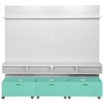 Branco - CELL PAINEL TV204 C/ CAIXAS ORGANIZADORA