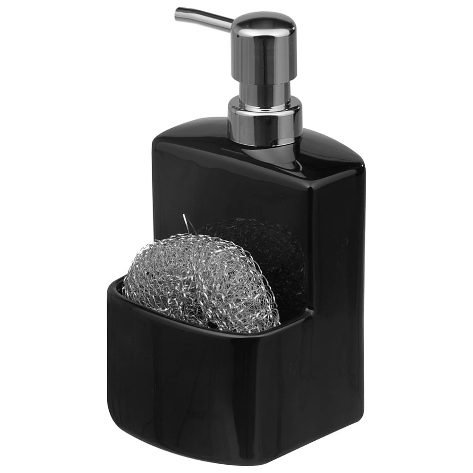 PORTA-DETERGENTE-ESPONJA-PRETO-CROMADO-MYSA