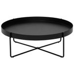 Preto - MESA DE CENTRO REDONDA 70 CM PIRIZ