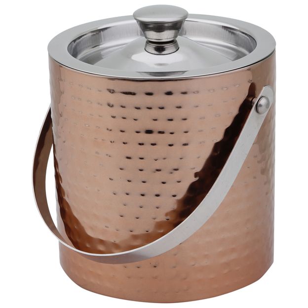BALDE PARA GELO COM ALÇA NORSEMAN COBRE/INOX | Tok&Stok