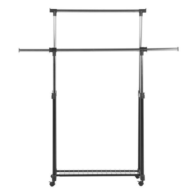 CABIDEIRO-DUPLO-1-PRATELEIRA-CROMADO-PRETO-OLYMPIC