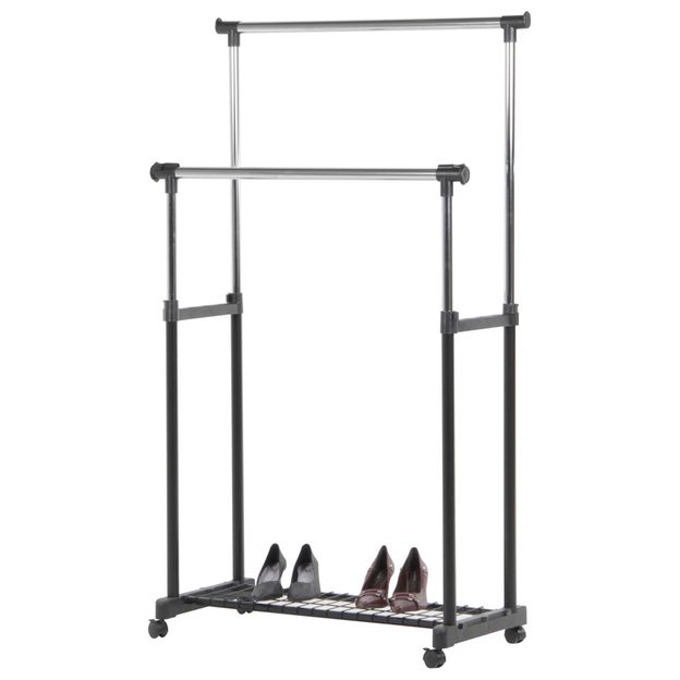 CABIDEIRO-DUPLO-1-PRATELEIRA-CROMADO-PRETO-OLYMPIC