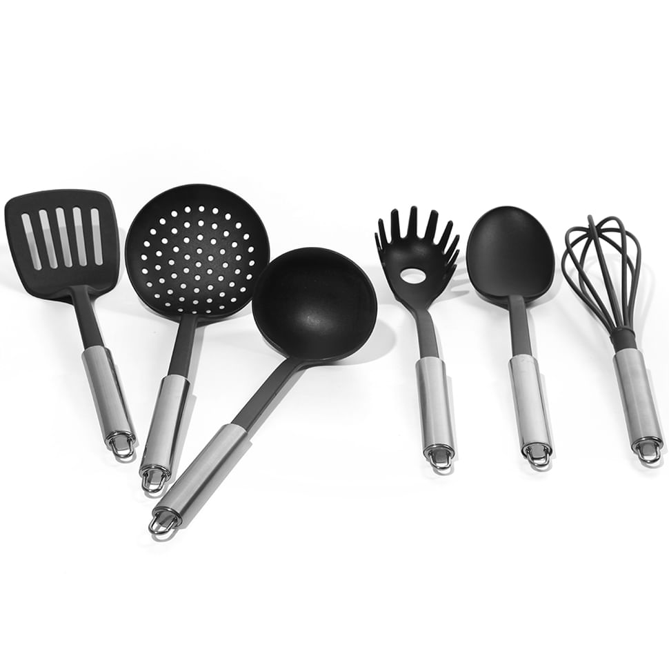 COLHER-34-CM-PRETO-INOX-ELLIP-NYLON