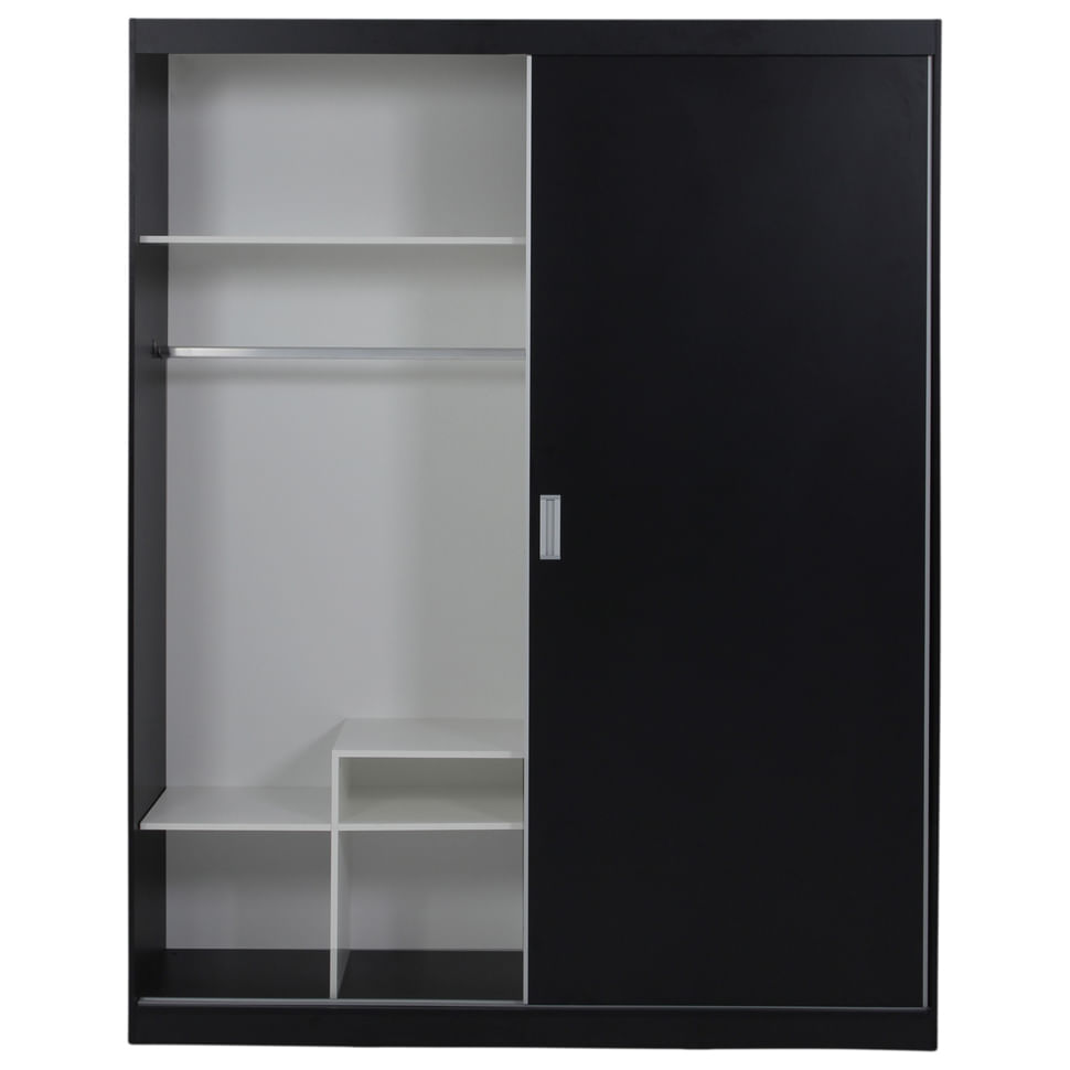 GUARDA-ROUPA-2P-DE-CORRER-180-PRETO-BRANCO-NOVILE