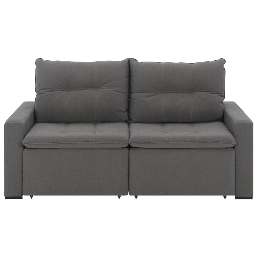 Sofá Retrátil 2 Lugares Reci Cinza Oasis Tok Stok