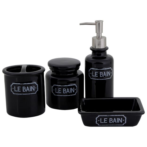 PORTA-SABONETE-LIQUIDO-PRETO-BRANCO-LE-BAIN