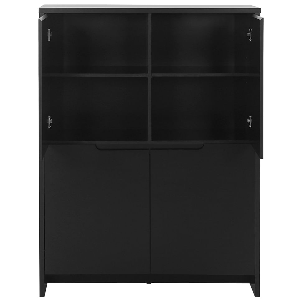 BUFFET-ARMARIO-4P-2GV-108X46-PRETO-PRETO-INDOOR