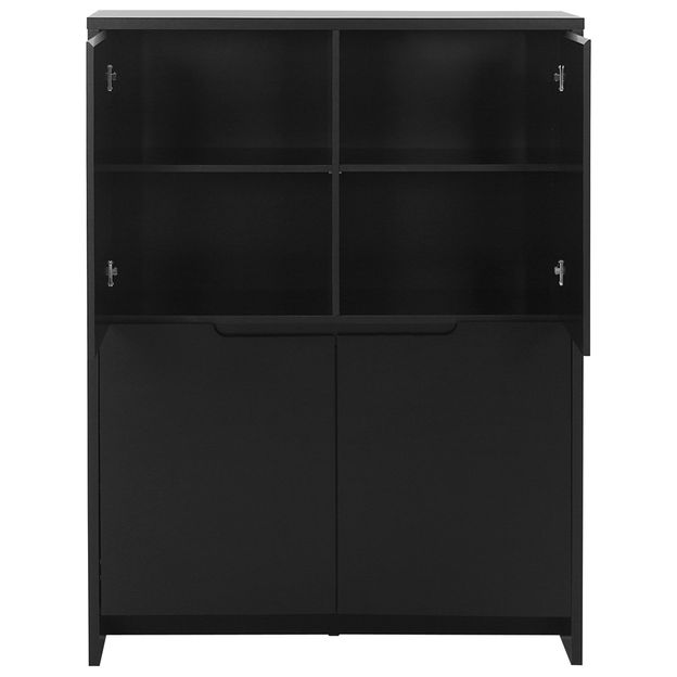 BUFFET-ARMARIO-4P-2GV-108X46-PRETO-PRETO-INDOOR