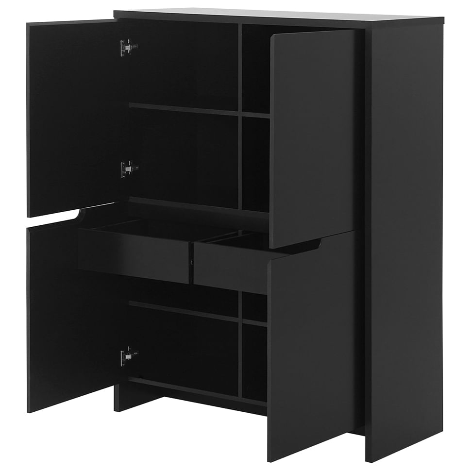BUFFET-ARMARIO-4P-2GV-108X46-PRETO-PRETO-INDOOR
