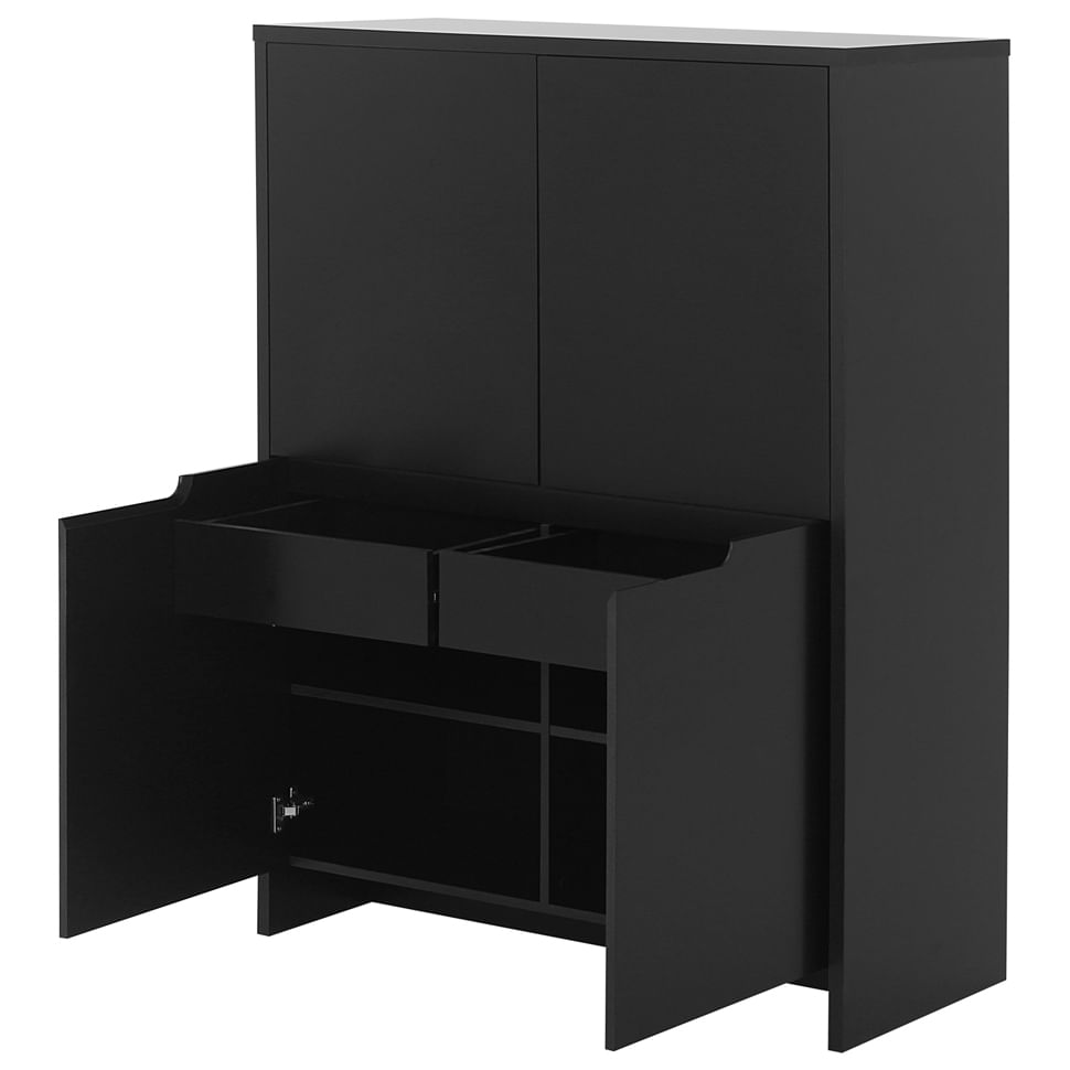 BUFFET-ARMARIO-4P-2GV-108X46-PRETO-PRETO-INDOOR