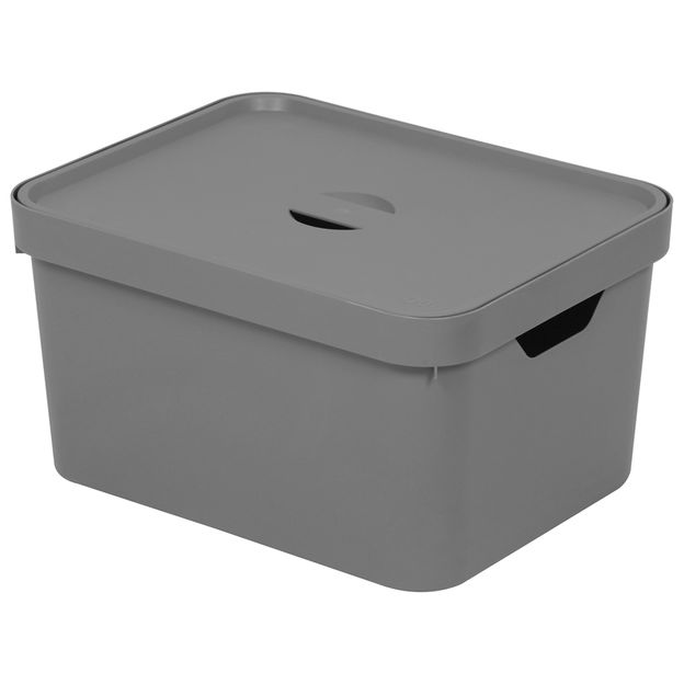 CAIXA 24 CM X 45 CM X 35 CM KEEP IT ALL CINZA | Tok&Stok