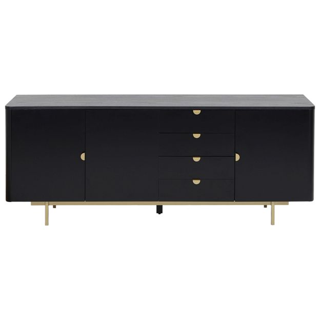 BUFFET-3P-4GV-190X45-EBANIZADO-DOURADO-JAZZ