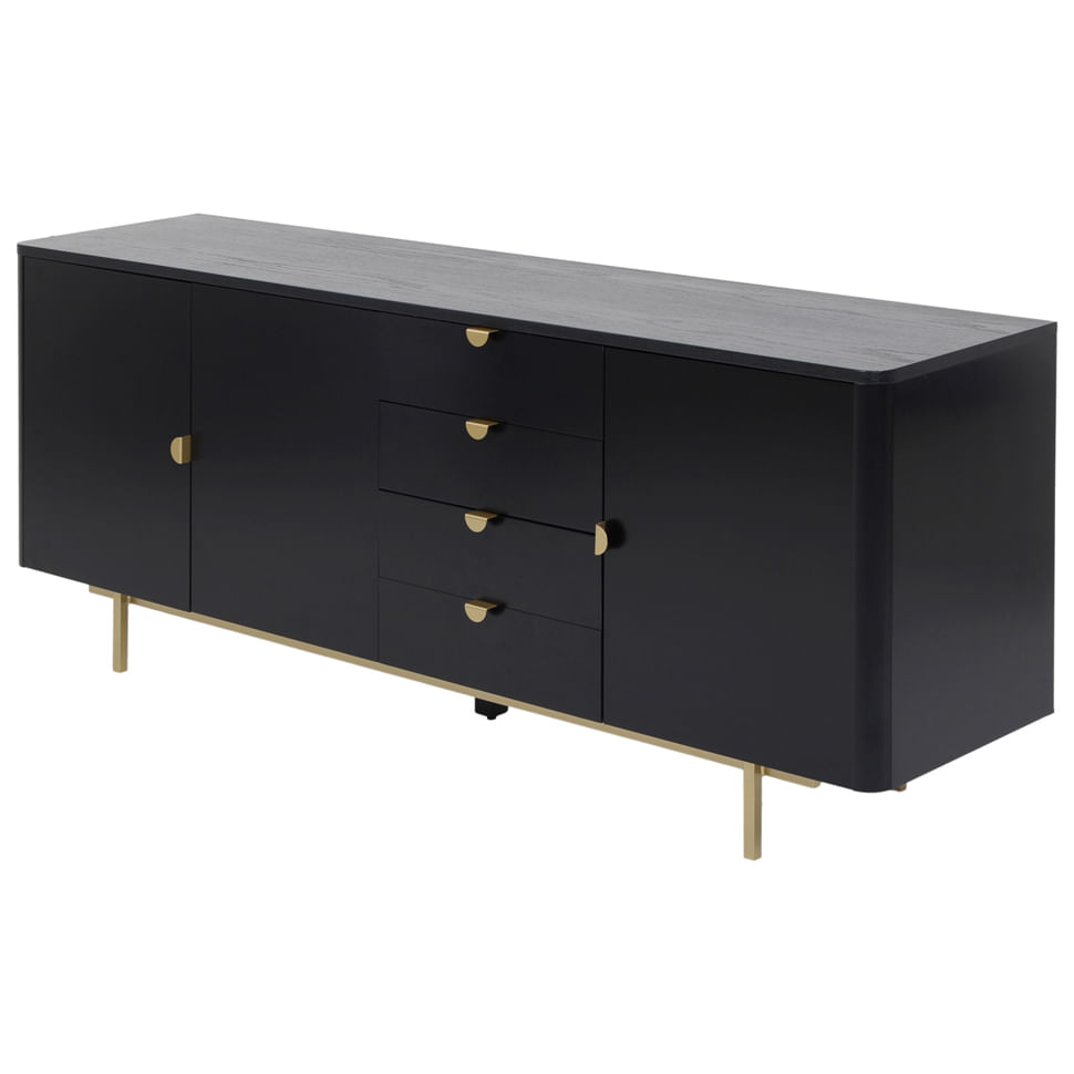 BUFFET-3P-4GV-190X45-EBANIZADO-DOURADO-JAZZ