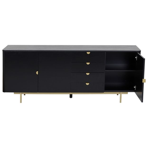 BUFFET-3P-4GV-190X45-EBANIZADO-DOURADO-JAZZ