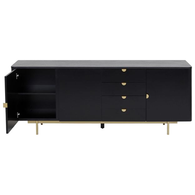 BUFFET-3P-4GV-190X45-EBANIZADO-DOURADO-JAZZ