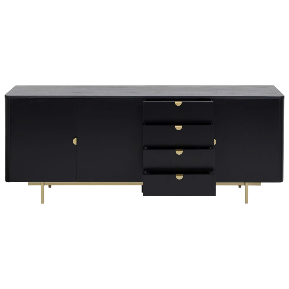 BUFFET-3P-4GV-190X45-EBANIZADO-DOURADO-JAZZ