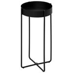 Preto - MESA LATERAL REDONDA 30 CM PIRIZ