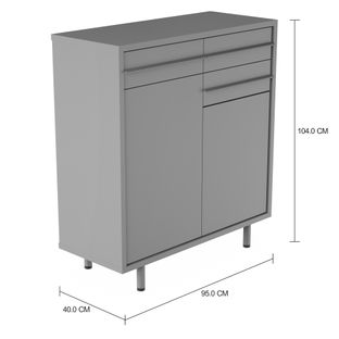 Imagem com medidas do produto OBLÍQUA BUFFET 2P/3GV. 95X40