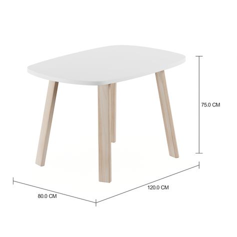 Imagem com medidas do produto RONDA MESA 120X80