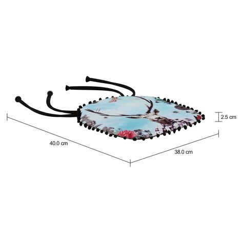 Imagem com medidas do produto TOILE URBAINE ALMOFADA PARA CADEIRA