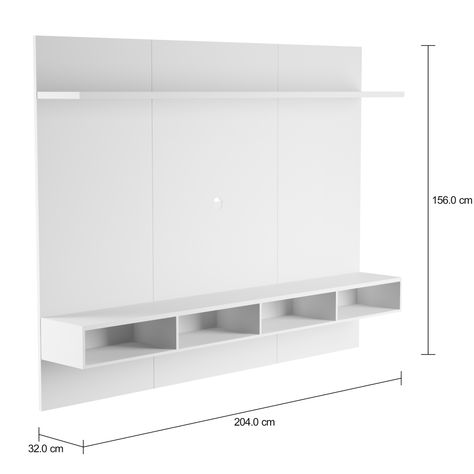 Imagem com medidas do produto PAINEL PARA TV DE ATÉ 50 POLEGADAS 2,04 M CELL