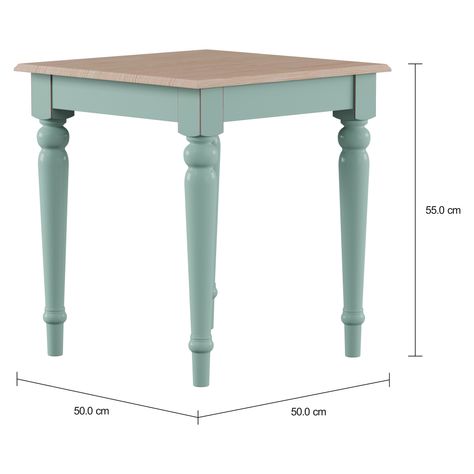 Imagem com medidas do produto LOUHANS MESA LATERAL 50 CM X 50 CM