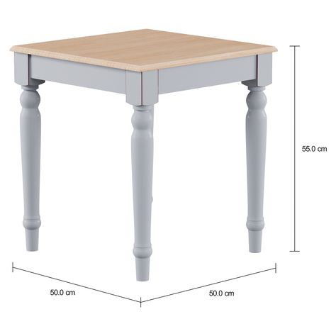 Imagem com medidas do produto LOUHANS MESA LATERAL 50 CM X 50 CM