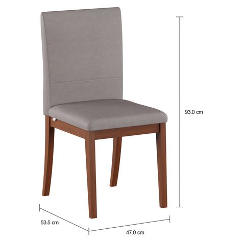 Imagem com medidas do produto SENCILLO CADEIRA