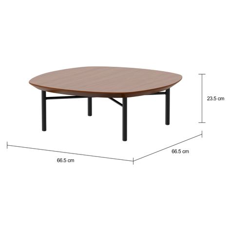 Imagem com medidas do produto ATRIA MESA DE CENTRO 66 CM X 66 CM