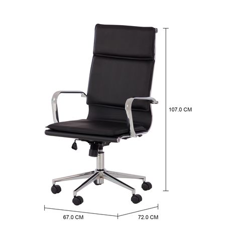 Imagem com medidas do produto MIDTOWN CADEIRA EXECUTIVA ALTA