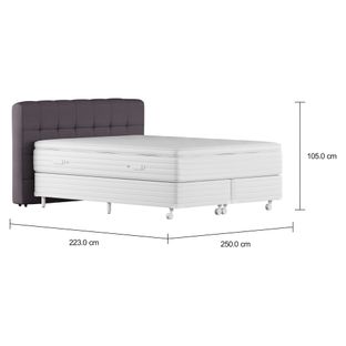 Imagem com medidas do produto SOFO CAMA QUEEN/KING PREMIUM POCKET