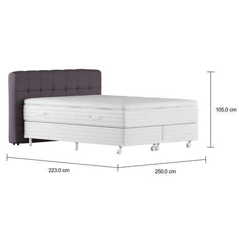 Imagem com medidas do produto SOFO CAMA QUEEN/KING PREMIUM POCKET