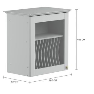 Imagem com medidas do produto NANCY ARMÁRIO SUPERIOR 60 CM PORTA-PRATOS