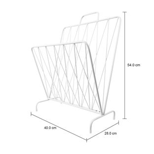 Imagem com medidas do produto PORTA-REVISTAS ANGALORE