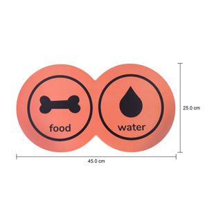 Imagem com medidas do produto TAPETE PARA COMEDOURO PET FOOD WATER