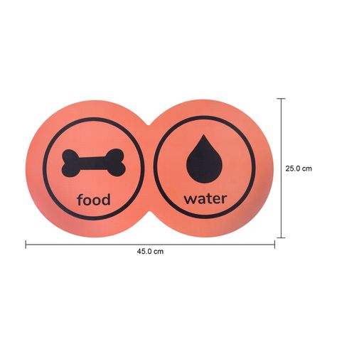 Imagem com medidas do produto TAPETE PARA COMEDOURO PET FOOD WATER I