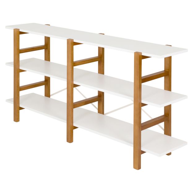 ESTANTE 1,61 M X 78 CM SKADA BRANCO/NOZES | Tok&Stok