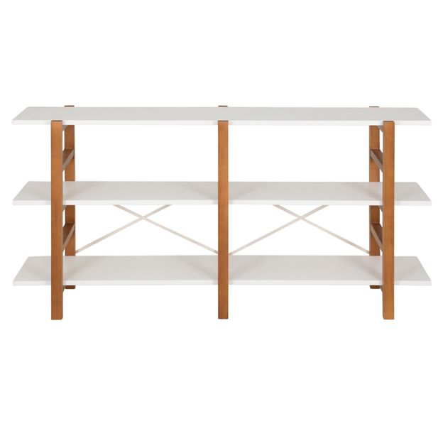 ESTANTE 1,61 M X 78 CM SKADA BRANCO/NOZES | Tok&Stok