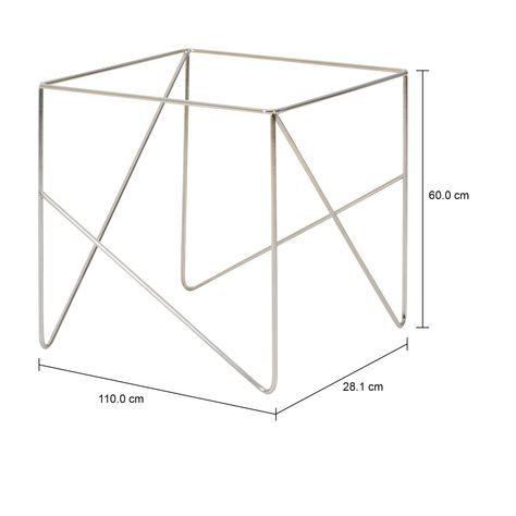 Imagem com medidas do produto BASE DE MESA LATERAL 50 CM X 50 CM BATTRE