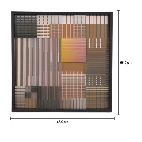 Imagem com medidas do produto QUADRO LIGHT 60 CM X 60 CM STRIPES
