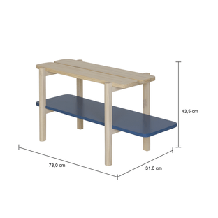 Imagem com medidas do produto SAPATEIRA 31 CM X 78 CM X 43 CM PLANC