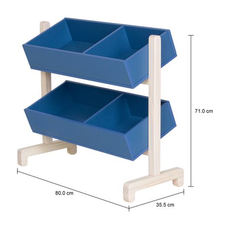 Imagem com medidas do produto ESTANTE INFANTIL 80 CM X 71 CM TILT