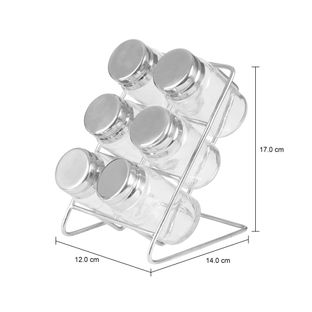 Imagem com medidas do produto PORTA-TEMPEROS COM 6 FINELINE