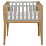 Cinza - MINIBERÇO 47 CM 3 EM 1 - BERÇO MESA INFANTIL CAIXA ORGANIZADOR PICOLÉ