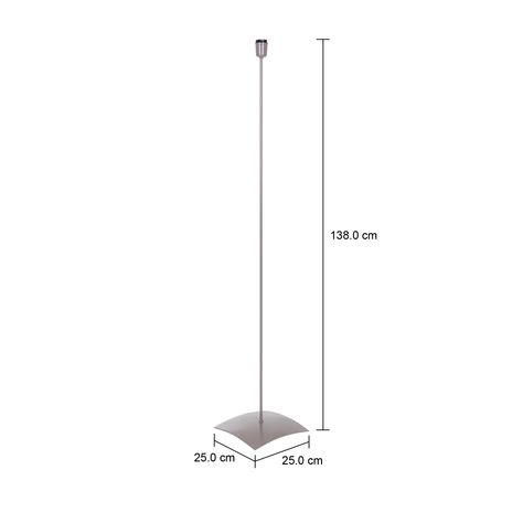 Imagem com medidas do produto BASE DE LUMINÁRIA DE CHÃO ALINE