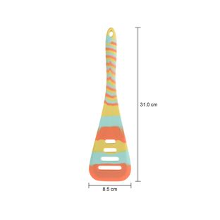 Imagem com medidas do produto ESPÁTULA VAZADA 30 CM SILIMIX